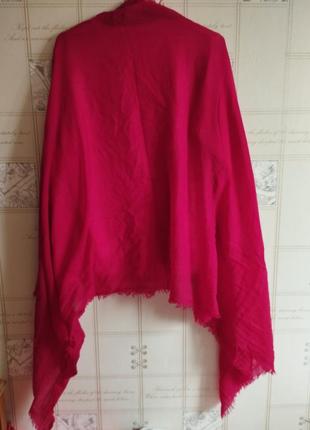 Codello яркий большой шарф, шаль, платок, палантин парео, вискоза, красный бордо марсала5 фото