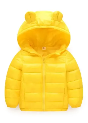 Демисезонная куртка для мальчика размер 98 желтая