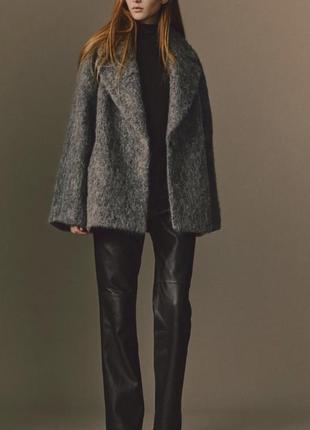 Пальто шерстяне жакет h&m premium selection