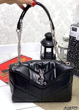 Трендова чорна сумочка сумка жіноча медіум