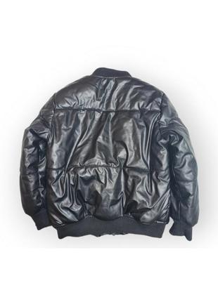 Zara boys крутая куртка из эко кожи внутри на меху 110 р по бирке2 фото