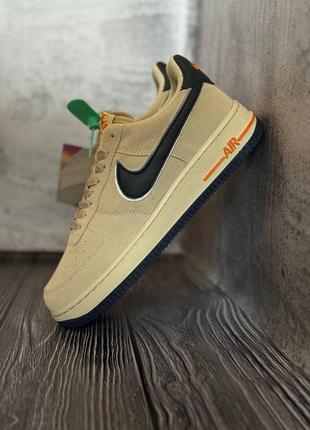 Кроси в стилі nike air force beige blue8 фото