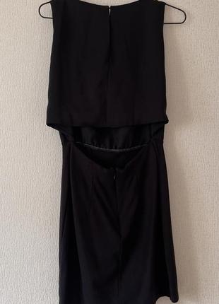 Платье черное коктейльное стильное вышивка аппликация h&m2 фото