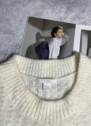 Cos свитер, джемпер из смесовой шерсти с коротким рукавом3 фото