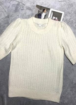 Cos свитер, джемпер из смесовой шерсти с коротким рукавом2 фото
