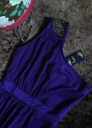 🔥розпродаж🔥 фіолетова коротка сукня на одне плече з шифоновим верхнім шаром від jasmine6 фото