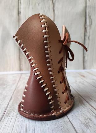 Кожаный стакан для карандашей, органайзер, подарок девушке, подарок девочке,...