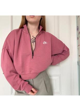 Укорочений світшот кофта nike 1/3 zip4 фото