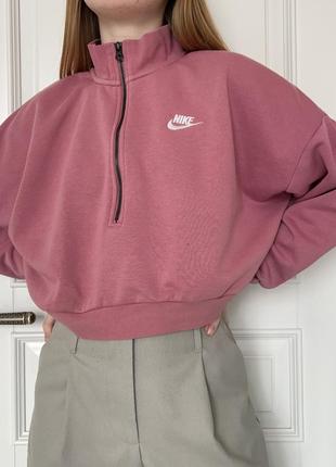 Укорочений світшот кофта nike 1/3 zip3 фото