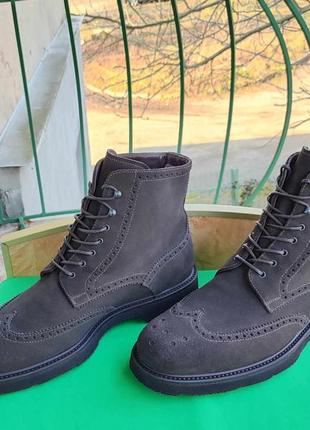 Черевики giorgio armani leather boots шкіра-замша4 фото
