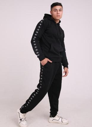 Штаны утеплённые чёрные  adidas