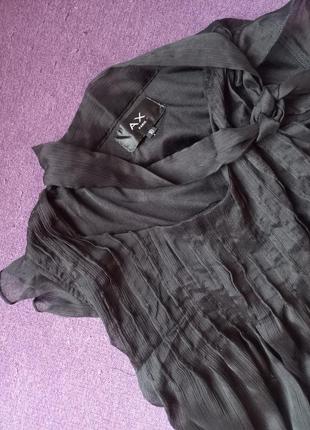 Шифоновое мини легкое невесомое черное платье сукня с чокером8 фото