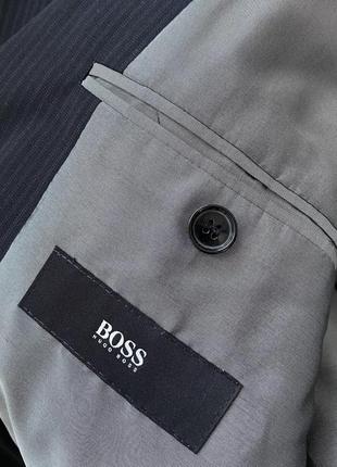 😍чорний шерстяний жакет в смужку дорогого бренду hugo boss💔 класичний крій : прямий та вільний , оверсайз  дуже якісний ! 100% вірджинська шерсть4 фото