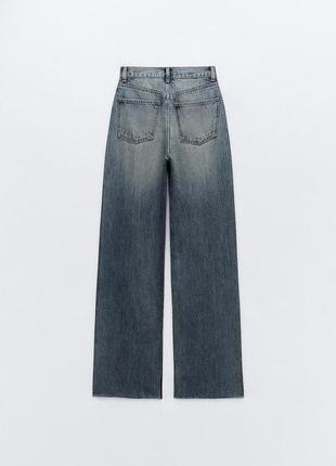 Широкие джинсы с высокой посадкой zara 6045/2244 фото