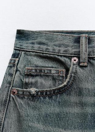 Широкие джинсы с высокой посадкой zara 6045/2245 фото