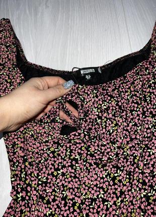 Missguided plt сукня плаття міні квіти квітковий принт6 фото