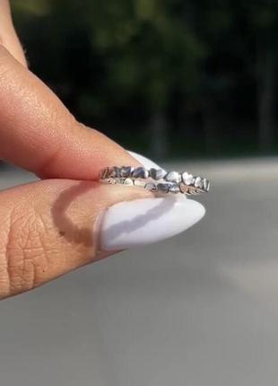 Серебряная кольца серебро 925 проби s925 кольцо колечко сердечки сердца5 фото