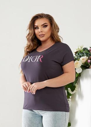 Жіноча футболка 💎 великі розміри (батал)