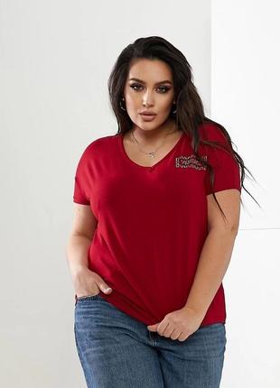 Женская футболка 💎 большие размеры (батал)1 фото