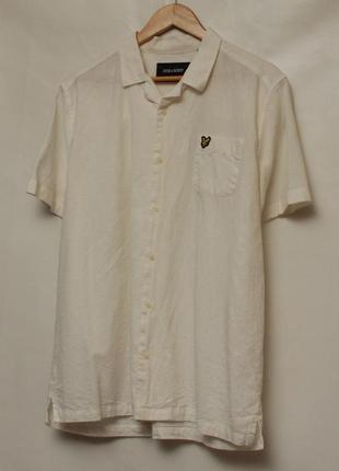 Lyle & scott l рубашка льняная свежие коллекции linen cotton