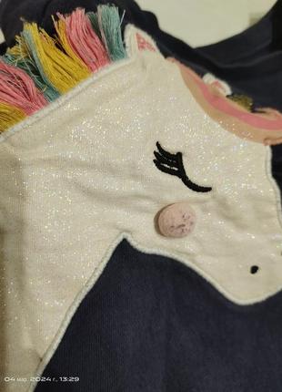 Кофта с единорогом f&f