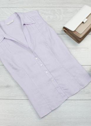 Лавандова, блуза льняна / сорочка marks&amp;spencer
