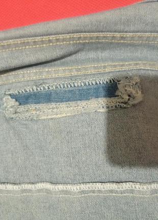 Поздовжений джинсовий піджак рваний/ вставка рванка/ удлиненный джинсовый пиджак9 фото
