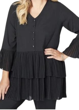 Блузка з рукавом 3/4 плісе вільний стиль