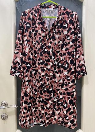 Сукня з анімалістичним принтом рукав 3/4