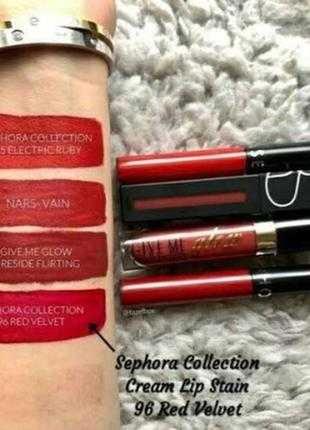 Sephora liquid lipstick stain matte 96 red velvet7 фото