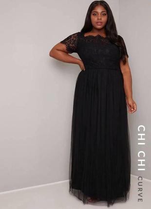 Изысканное вечернее платье английского бренда chi chi london размер 24-26