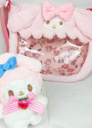 Sanrio: сумка-кроссбоди с мягкой игрушкой мелоди