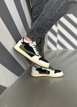 Кросівки nike air jordan 1 x travis scott low og “olive”