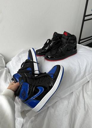 Кросівки nike air jordan retro 1 “patent royal blue” premium