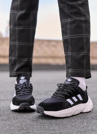 Adidas zx22 boost black white6 фото
