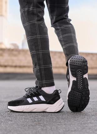 Adidas zx22 boost black white9 фото