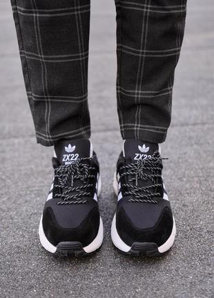 Adidas zx22 boost black white3 фото
