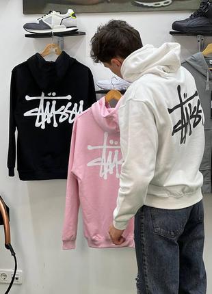 Худі stussy | кофта стуссі біла, чорна та рожева2 фото