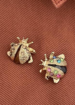 Бижутерия броши- насекомые, женский подарок, цвет золото, 2х2см3 фото