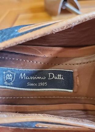 Оригинальные кожанные лоферы туфли massimo dutti8 фото