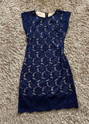 Сукня плаття синє з візерунками