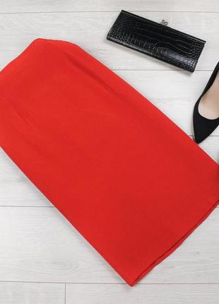 Красная, винтажная юбка (англия)1 фото