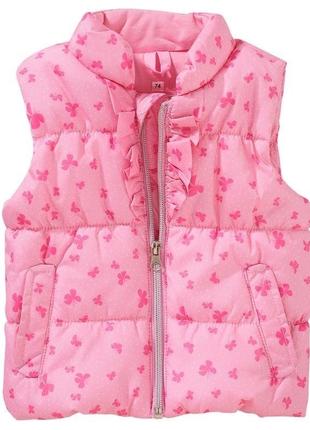 Безрукавка жилетка стьобаний жилет принт без капюшона topomini ( topolino)