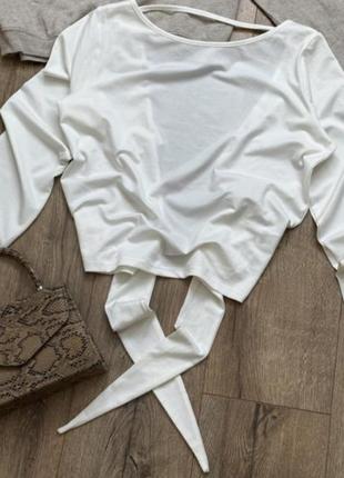 Блуза топ на запах біла від sinsay кофта1 фото