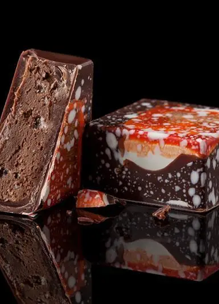 Подарунковий набір цукерок шоколадно-горіхової колекції «pastella» чорний шоколад 16 шт8 фото