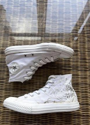Кеди converse all star високі білі оригінальні
