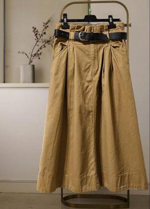 Базовая юбка h&m из плотного хлопка3 фото