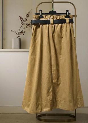 Базовая юбка h&m из плотного хлопка5 фото