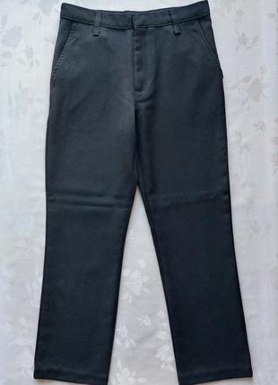 George boys black slim leg school trousers regular fit 7-8 122 128 чёрные штаны брюки классические джордж