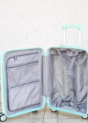 Маленький чемодан ручная кладь  nuri 213 мята 100 % полипропилен10 фото